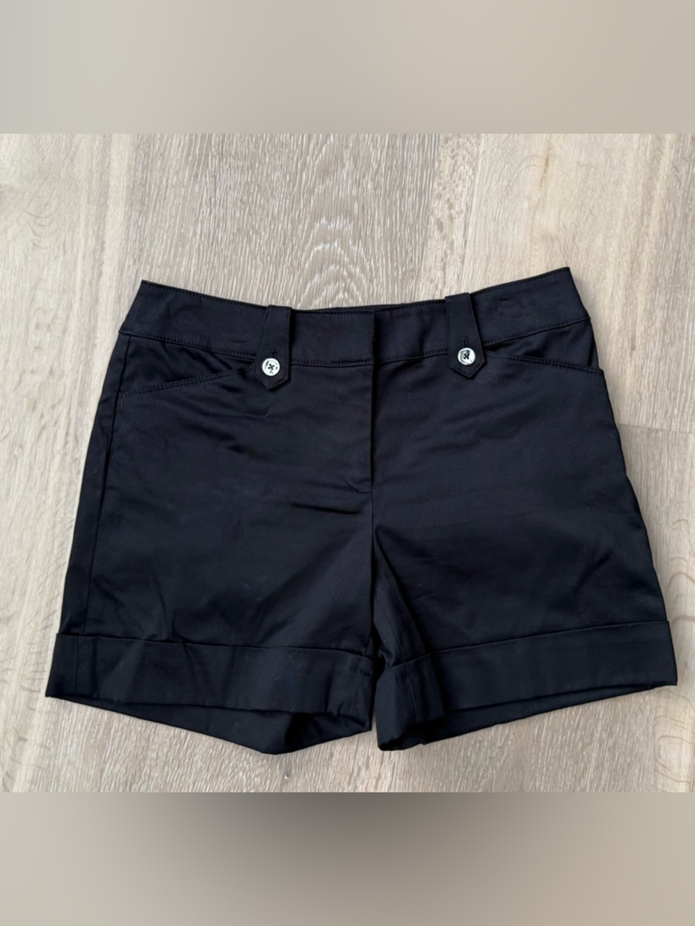 White House Black Market High Waist Shorts Size 2 Black NEW